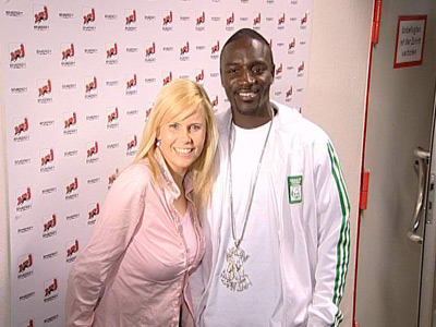 Rapper Akon und Michaela Schaffrath