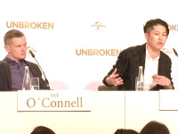 Miyavi und Jack O'Connell bei der Pressekonferenz zu "Unbroken" in Berlin