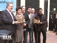 "Fack ju Göhte" mit Star Elyas M'Barek räumte beim Berlinale-Empfang des FilmFernsehFond Bayern 2014 ordentlich ab