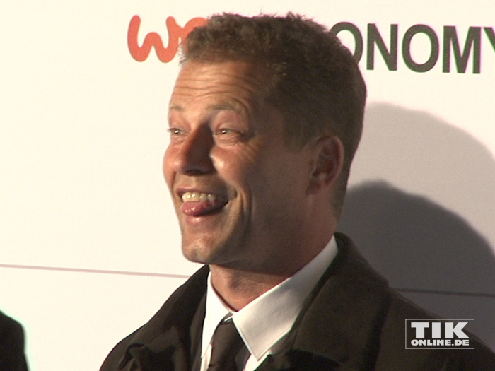 Zunge raus: Til Schweiger hat offenbar gute Laune bei der Cinema for Peace Gala 2015