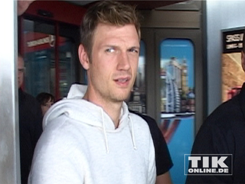 Nick Carter am Flughafen Berlin-Tegel