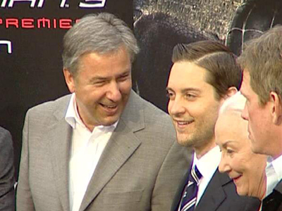 Klaus Wowereit mit Tobey Maguire