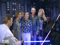 Heike Kloss, Tina Ruhland, Natascha Ochsenknecht und Tanja Bülter bei der "Star Wars"-Ausstellung bei Madame Tussauds in Berlin