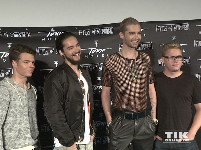 Tokio Hotel posieren für die Presse