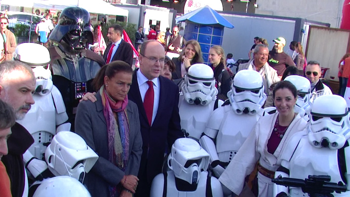 Albert und Stephanie von Monaco und Darth Vader (Foto: HauptBruch GbR)