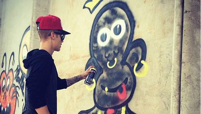 Justin Bieber Graffiti 