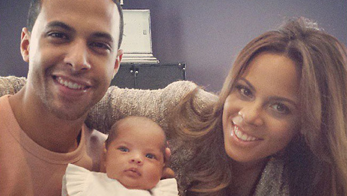 Marvin Humes mit Ehefrau und Tochter