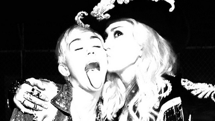 Miley Cyrus und Madonna