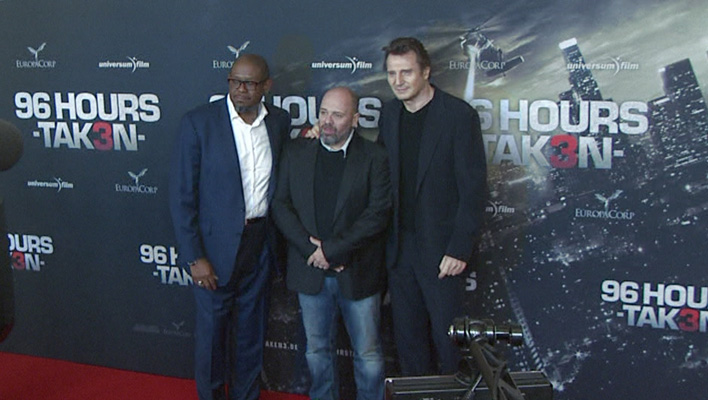 Liam Neeson, Forest Whitaker, Olivier Megaton (Foto: HauptBruch GbR)