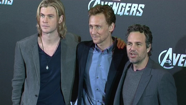 Avengers Chris Hemsworth, Tom Hiddleston, Mark Ruffalo (Foto: HauptBruch GbR)
