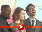 Emma Stone, Andrew Garfield, Jamie Foxx und Dane DeHaan bei der „Spider-Man 2“-Premiere in Berlin