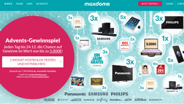 maxdome Gewinnspiel