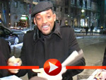 Will Smith gut gelaunt im eiskalten Berlin