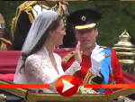 Kate und William in der Hochzeitskutsche