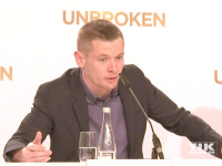 Jack O'Connell bei der Pressekonferenz zu "Unbroken" in Berlin