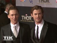 Tom Hiddleston und Chris Hemsworth auf der Deutschland-Premiere von "Thor - The Dark Kingdom"