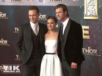 Tom Hiddleston, Natalie Portman und Chris Hemsworth