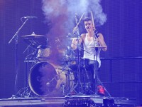 Justin Bieber am Schlagzeug