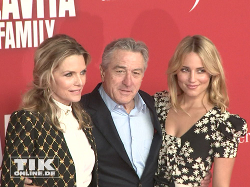 Michelle Pfeiffer, Robert de Niro und Dianna Agron bei der Berlin-Premiere von "Malavita - The Family"