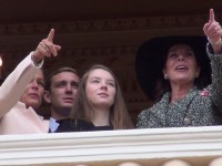 Prinzessin Stephanie, Prinzessin Caroline und deren Kinder Prinzessin Alexandra und Pierre Casiraghi