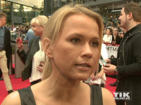 Nova Meierhenrich bei der Premiere des Action-Spektakels "Hitman: Agent 47" in Berlin.