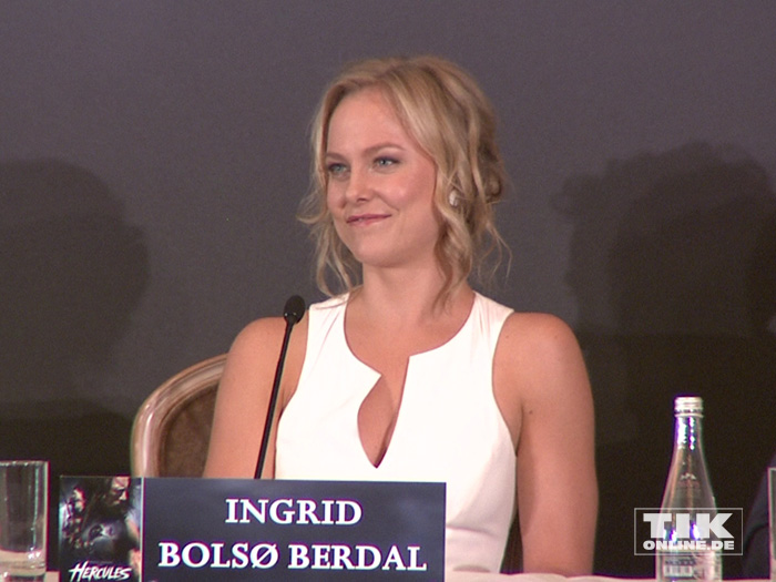 Ingrid Bolsø Berdal auf der "Hercules"-Pressekonferenz in Berlin