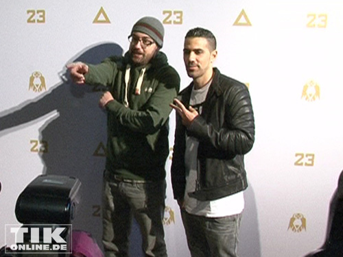 Geduldig posierten die beiden Gangster Rapper Sido und Bushido für die